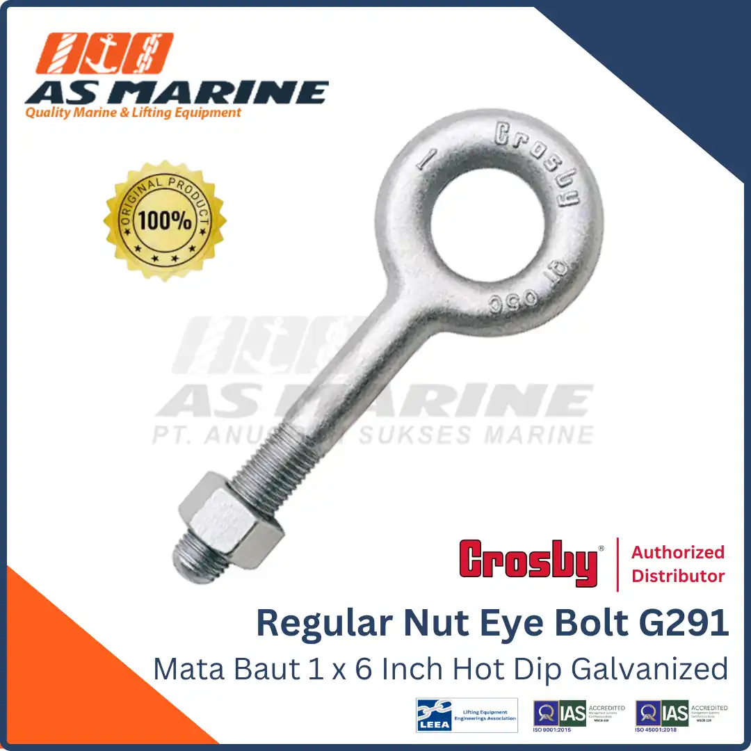 Eye Bolt Mata Baut Crosby G291 Regular Nut 1 x 6 inch